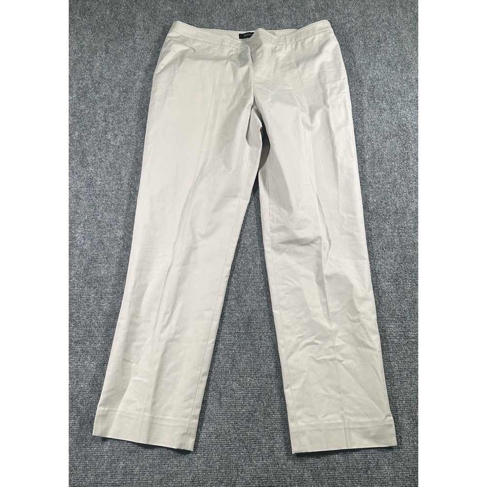 Lafayette 148 Women's 10 Beige Bleecker Office Pull On Pants Quiet Luxury Cotton